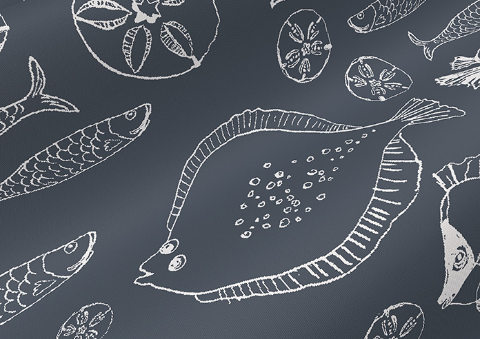 Under the Sea, Deep Blue - Roller Blind - Image 4